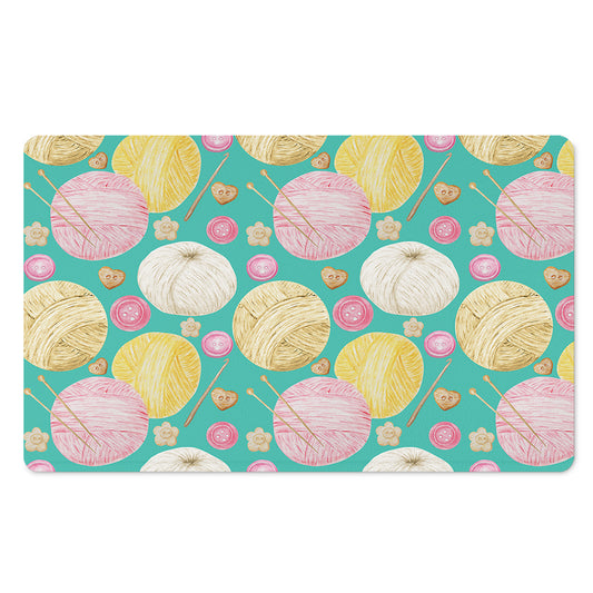 Watercolor Yarn Pattern Print Polyester Doormat