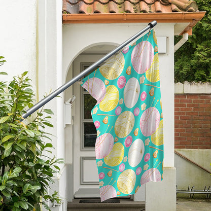 Watercolor Yarn Pattern Print Polyester Flag