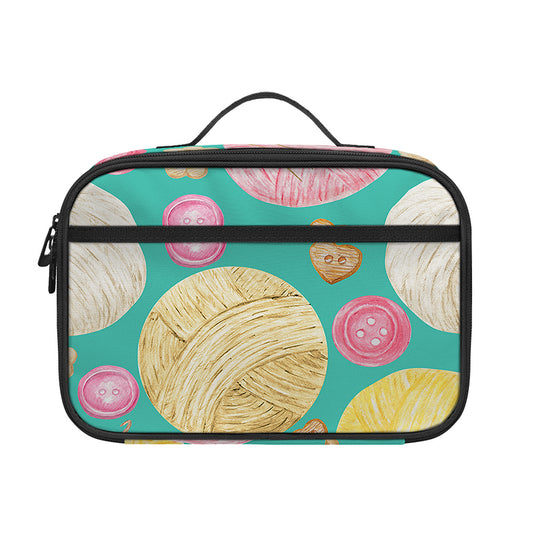 Watercolor Yarn Pattern Print Portable Lunch Bag