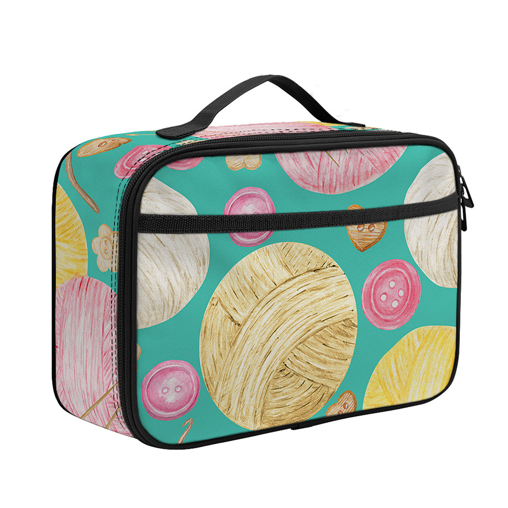 Watercolor Yarn Pattern Print Portable Lunch Bag