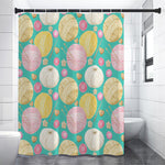 Watercolor Yarn Pattern Print Premium Shower Curtain