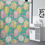 Watercolor Yarn Pattern Print Premium Shower Curtain