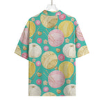 Watercolor Yarn Pattern Print Rayon Hawaiian Shirt