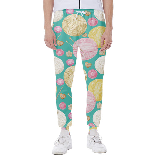 Watercolor Yarn Pattern Print Scuba Joggers