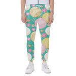 Watercolor Yarn Pattern Print Scuba Joggers
