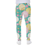 Watercolor Yarn Pattern Print Scuba Joggers