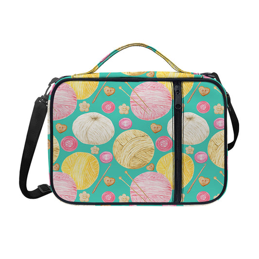 Watercolor Yarn Pattern Print Shoulder Strap Bible Bag
