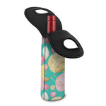Watercolor Yarn Pattern Print Single Neoprene Wine Tote