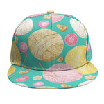 Watercolor Yarn Pattern Print Snapback Cap