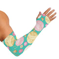 Watercolor Yarn Pattern Print Sun Protection Arm Sleeves