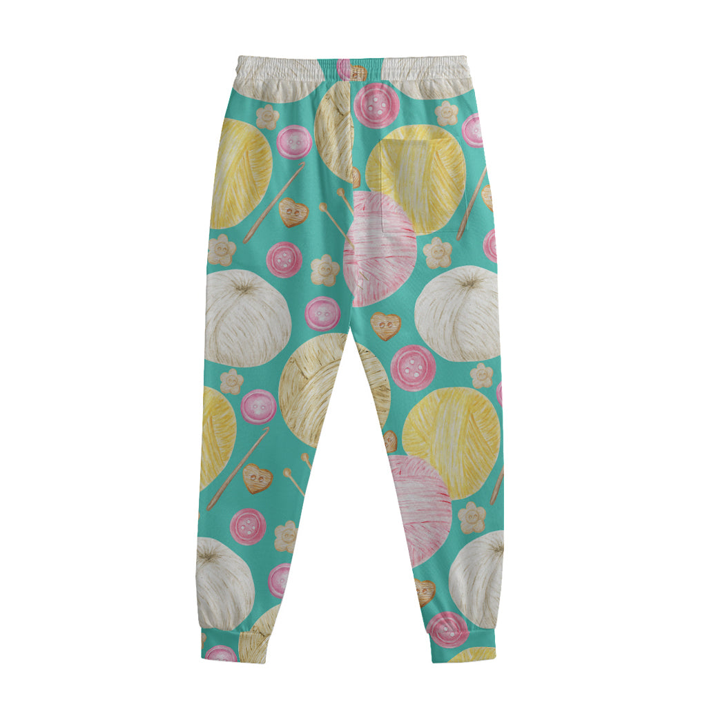 Watercolor Yarn Pattern Print Sweatpants