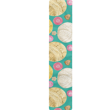 Watercolor Yarn Pattern Print Table Runner