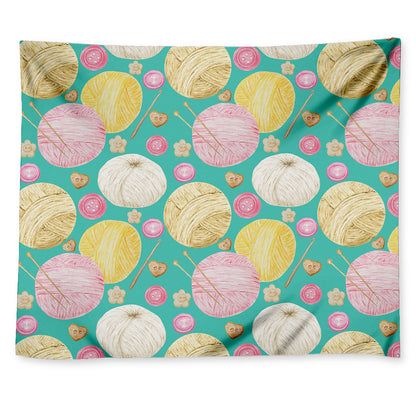 Watercolor Yarn Pattern Print Tapestry