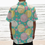 Watercolor Yarn Pattern Print Textured Short Sleeve Shirt