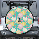 Watercolor Yarn Pattern Print Tire Cover With Camera Hole