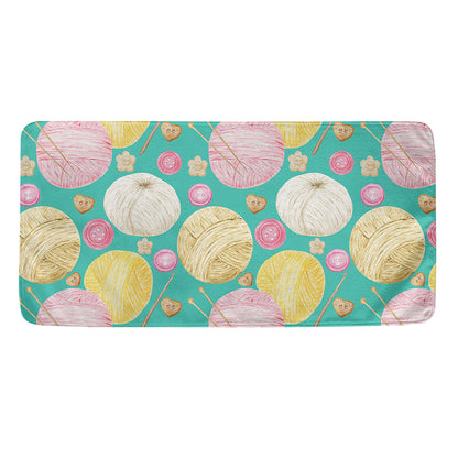 Watercolor Yarn Pattern Print Towel