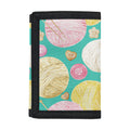 Watercolor Yarn Pattern Print Trifold Wallet