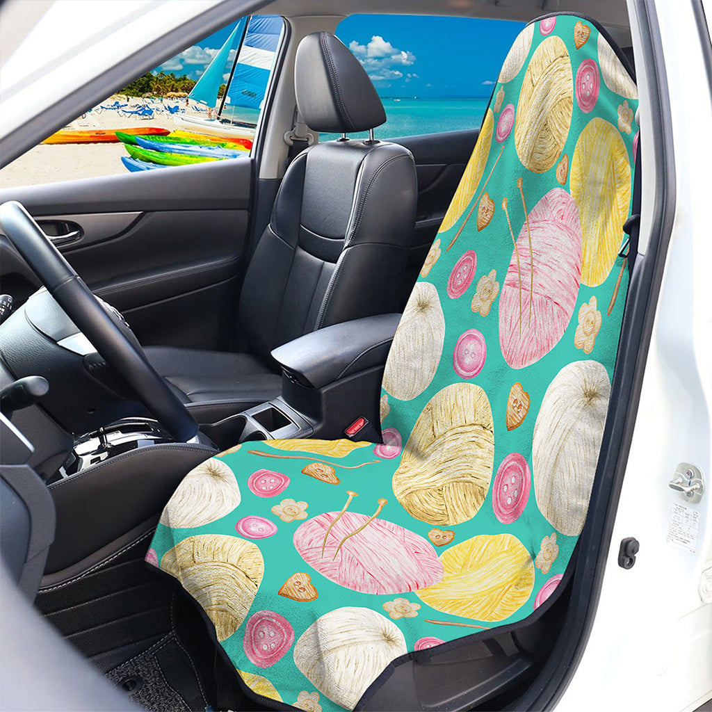 Watercolor Yarn Pattern Print Waterproof Car Seat Cover
