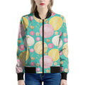 Watercolor Yarn Pattern Print Women's Bomber Jacket