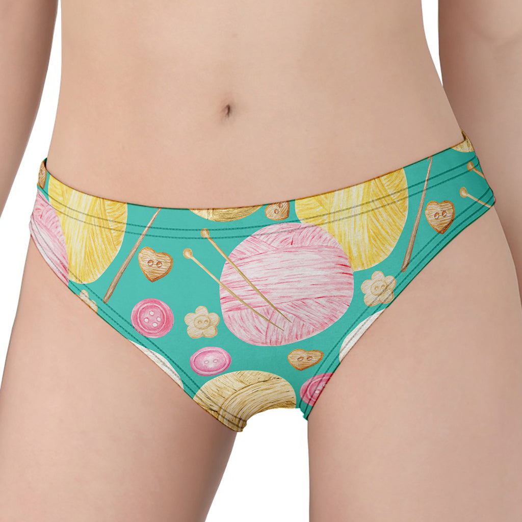 Watercolor Yarn Pattern Print Women's Panties