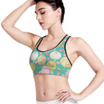 Watercolor Yarn Pattern Print Women's Sports Bra