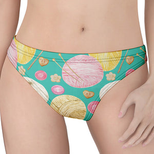 Watercolor Yarn Pattern Print Women's Thong