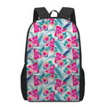 Watermelon Teal Hawaiian Pattern Print 17 Inch Backpack
