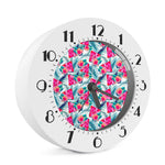 Watermelon Teal Hawaiian Pattern Print Alarm Clock