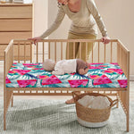 Watermelon Teal Hawaiian Pattern Print Baby Crib Sheet