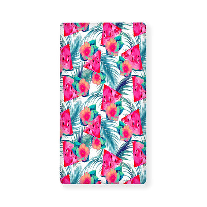 Watermelon Teal Hawaiian Pattern Print Baby Crib Sheet