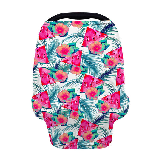 Watermelon Teal Hawaiian Pattern Print Baby Seat Cover