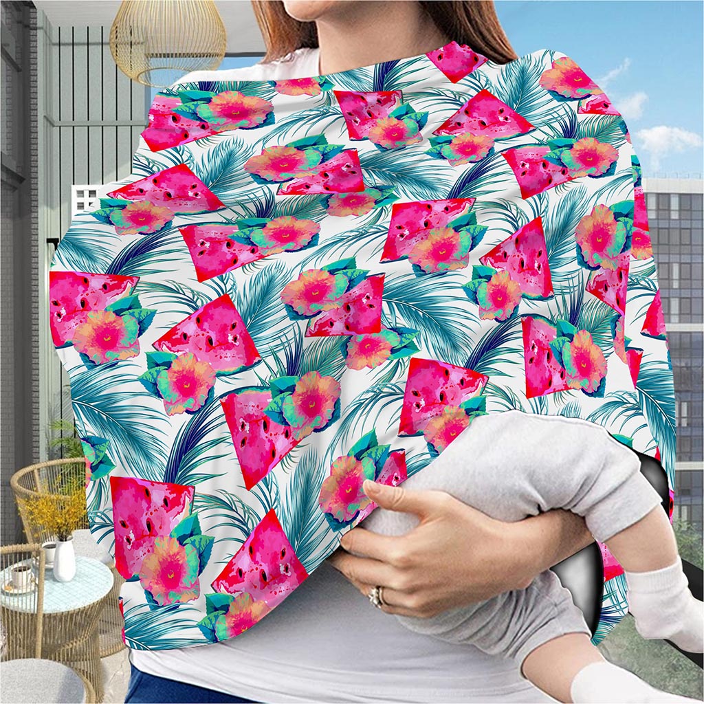 Watermelon Teal Hawaiian Pattern Print Baby Seat Cover