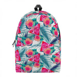 Watermelon Teal Hawaiian Pattern Print Backpack