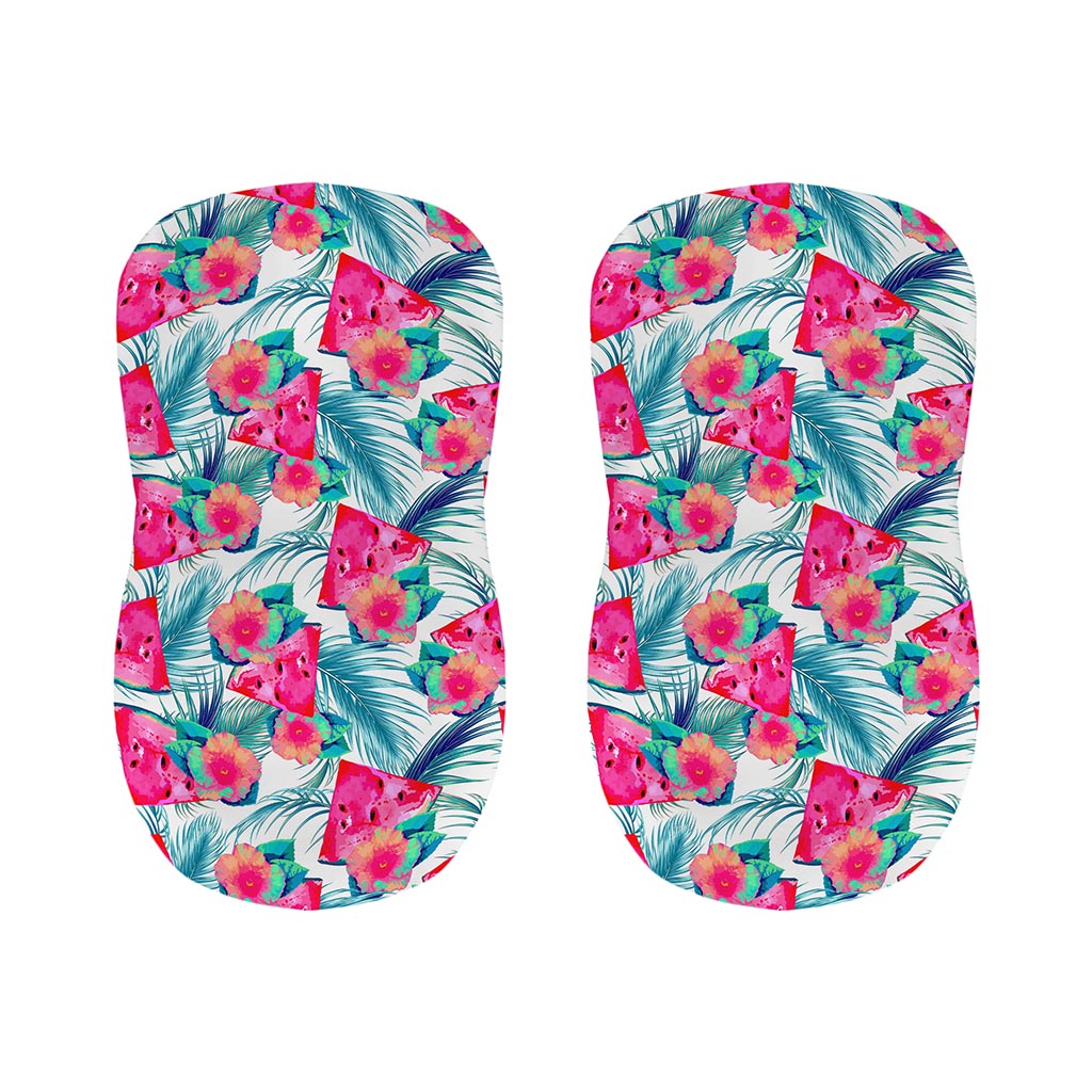 Watermelon Teal Hawaiian Pattern Print Bar Stool Covers