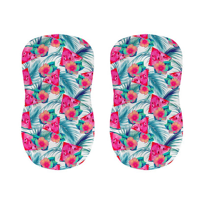Watermelon Teal Hawaiian Pattern Print Bar Stool Covers