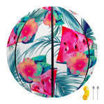 Watermelon Teal Hawaiian Pattern Print Basketball