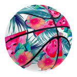Watermelon Teal Hawaiian Pattern Print Basketball