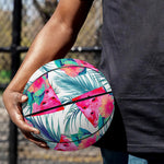 Watermelon Teal Hawaiian Pattern Print Basketball