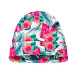 Watermelon Teal Hawaiian Pattern Print Beanie