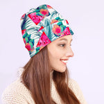 Watermelon Teal Hawaiian Pattern Print Beanie