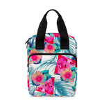 Watermelon Teal Hawaiian Pattern Print Bible Tote Bag