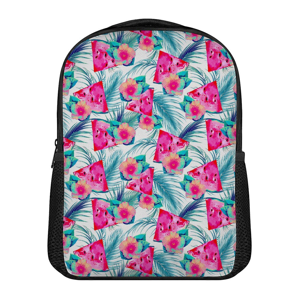 Watermelon Teal Hawaiian Pattern Print Casual Backpack