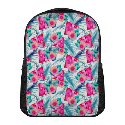 Watermelon Teal Hawaiian Pattern Print Casual Backpack
