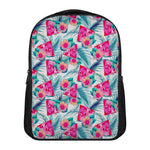 Watermelon Teal Hawaiian Pattern Print Casual Backpack