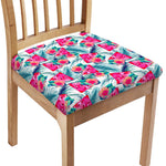 Watermelon Teal Hawaiian Pattern Print Chair Cushion Cover