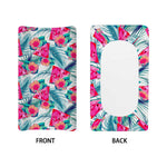 Watermelon Teal Hawaiian Pattern Print Changing Pad Cover