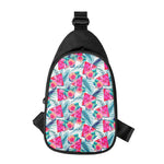 Watermelon Teal Hawaiian Pattern Print Chest Bag