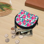 Watermelon Teal Hawaiian Pattern Print Coin Purse