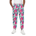 Watermelon Teal Hawaiian Pattern Print Cotton Sweatpants