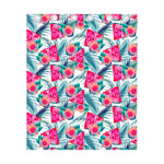 Watermelon Teal Hawaiian Pattern Print Curtain